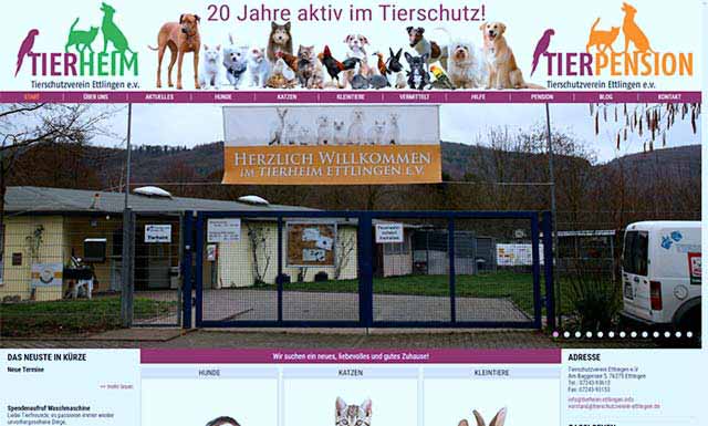 Responsive CMS-Website Tierschutzverein Ettlingen