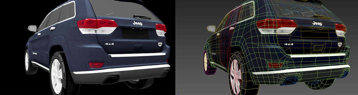 Low Poly und High Poly Modelle