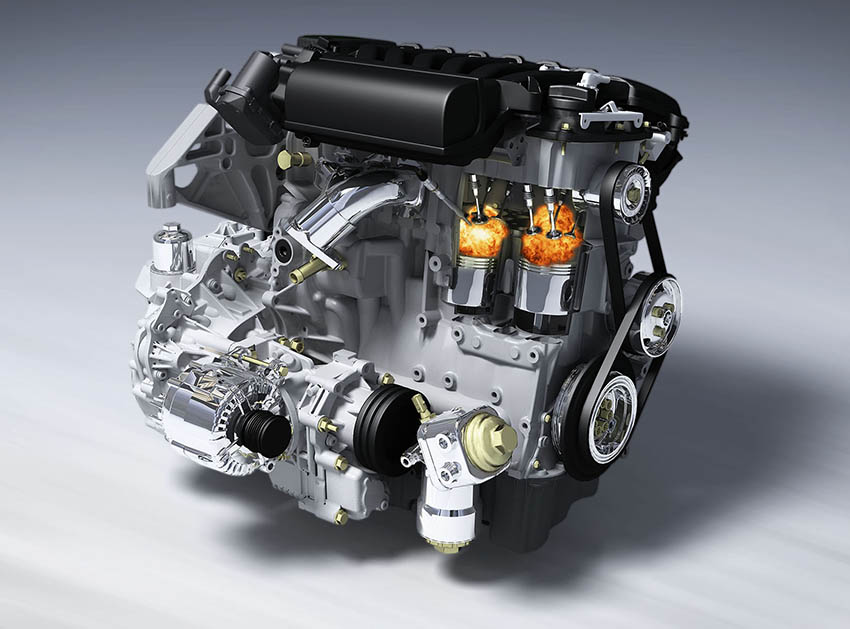 3d render car engine