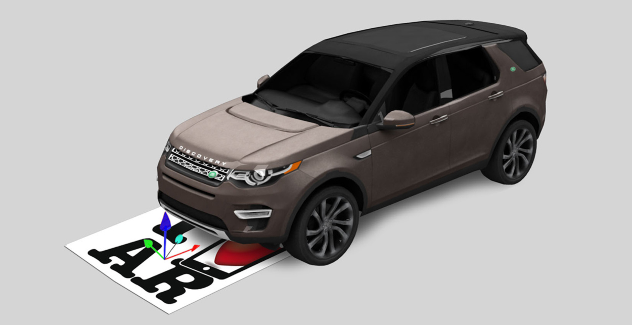 3d model suv car on ar marker