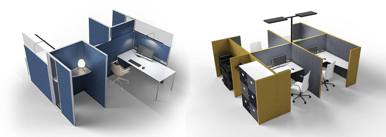 3d render cubicles