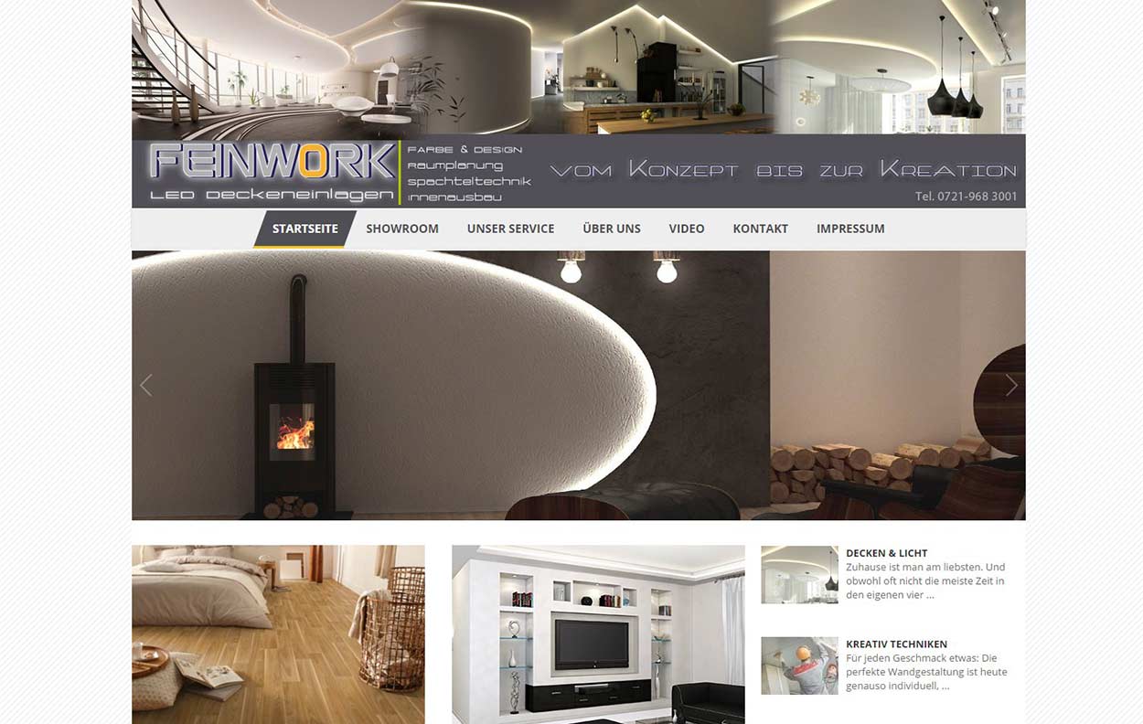 CMS Webseite Feinwork